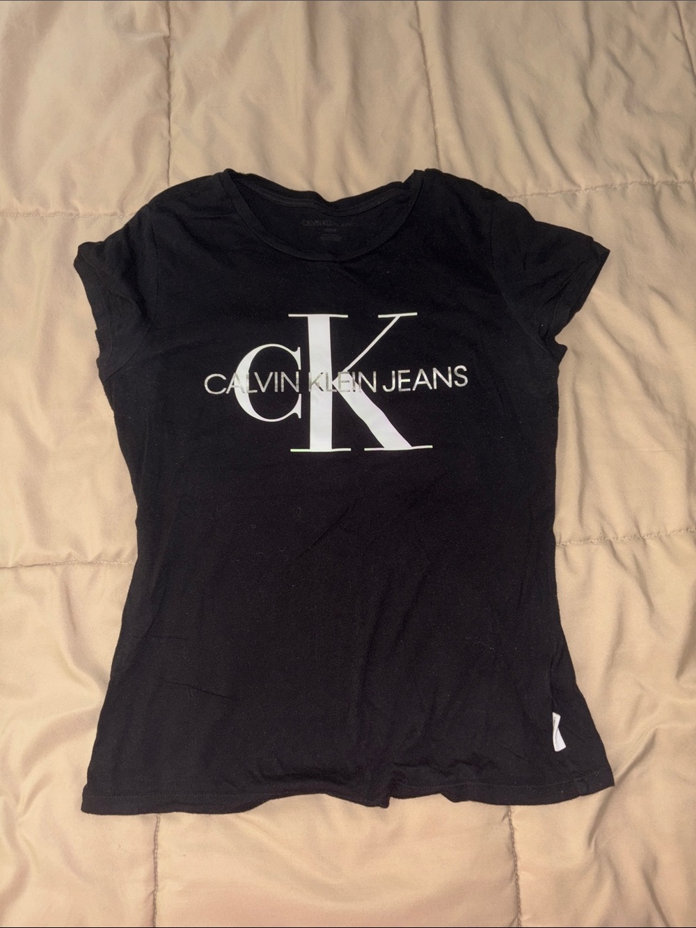 Calvin Klein Jeans Black Short Sleeve Logo Tee